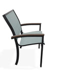 Bazza Dining Height Stacking Cafe Chair MGP Arm Accents-Outdoor Accent Chairs-Telescope-LOOMLAN