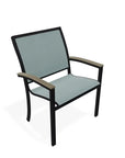 Bazza Dining Height Stacking Cafe Chair MGP Arm Accents-Outdoor Accent Chairs-Telescope-LOOMLAN