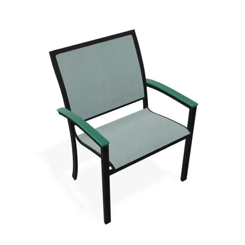 Bazza Dining Height Stacking Cafe Chair MGP Arm Accents-Outdoor Accent Chairs-Telescope-LOOMLAN