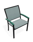 Bazza Dining Height Stacking Cafe Chair MGP Arm Accents-Outdoor Accent Chairs-Telescope-LOOMLAN