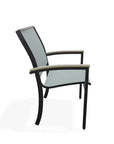 Bazza Dining Height Stacking Cafe Chair MGP Arm Accents-Outdoor Accent Chairs-Telescope-LOOMLAN
