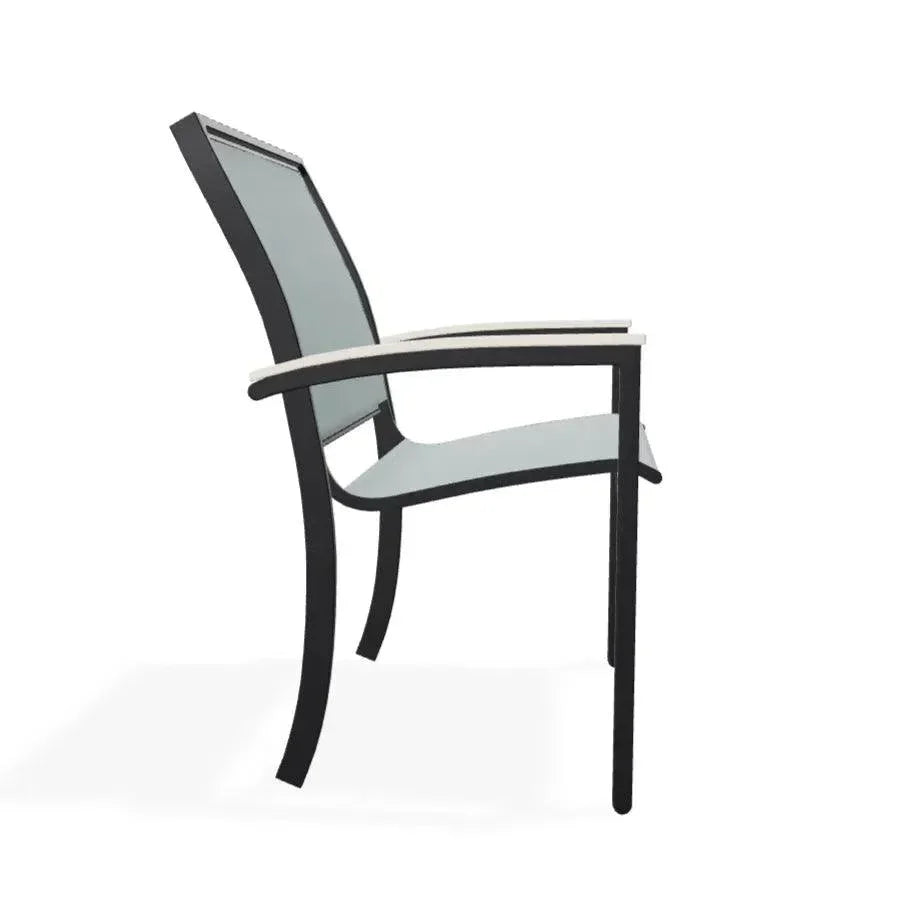Bazza Dining Height Stacking Cafe Chair MGP Arm Accents-Outdoor Accent Chairs-Telescope-LOOMLAN