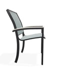 Bazza Dining Height Stacking Cafe Chair MGP Arm Accents-Outdoor Accent Chairs-Telescope-LOOMLAN