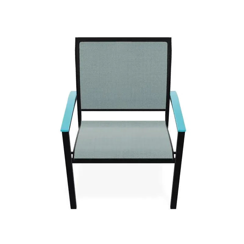 Bazza Dining Height Stacking Cafe Chair MGP Arm Accents-Outdoor Accent Chairs-Telescope-LOOMLAN