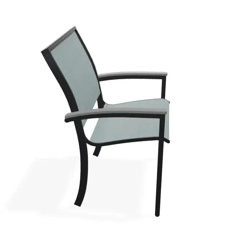 Bazza Dining Height Stacking Cafe Chair MGP Arm Accents-Outdoor Accent Chairs-Telescope-LOOMLAN