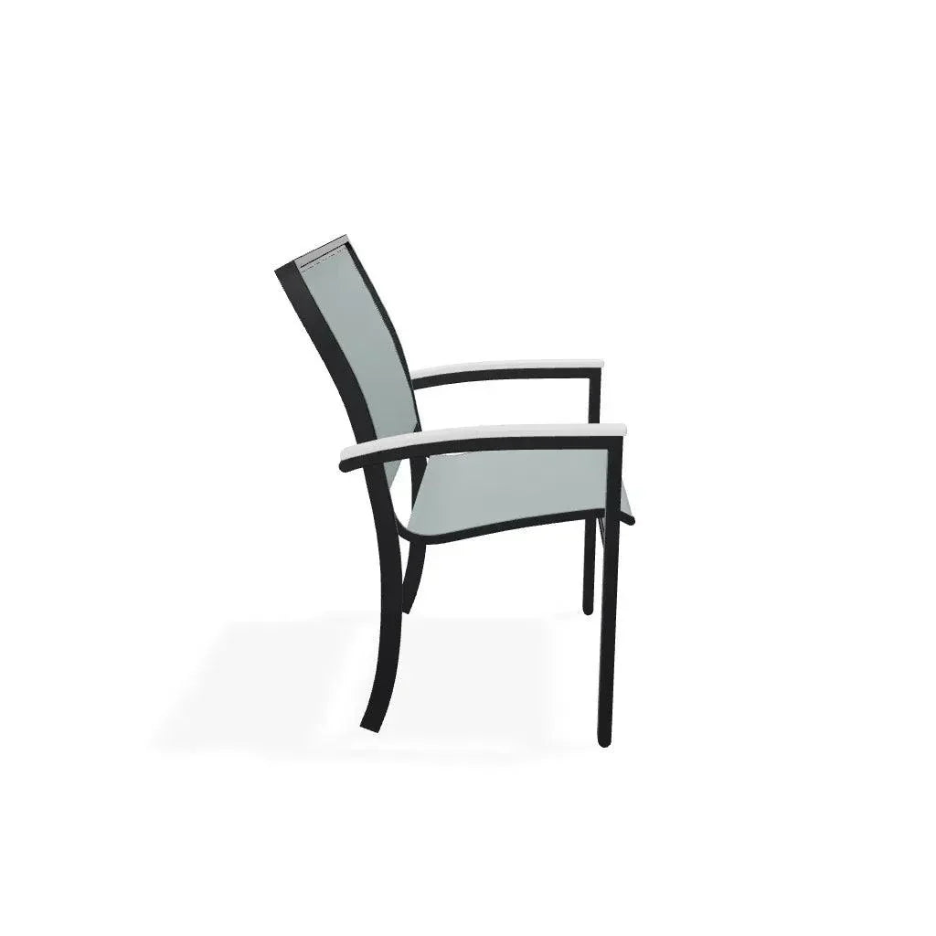 Bazza Dining Height Stacking Cafe Chair MGP Arm Accents-Outdoor Accent Chairs-Telescope-LOOMLAN