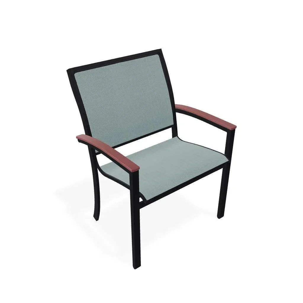 Bazza Dining Height Stacking Cafe Chair MGP Arm Accents-Outdoor Accent Chairs-Telescope-LOOMLAN
