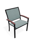 Bazza Dining Height Stacking Cafe Chair MGP Arm Accents-Outdoor Accent Chairs-Telescope-LOOMLAN