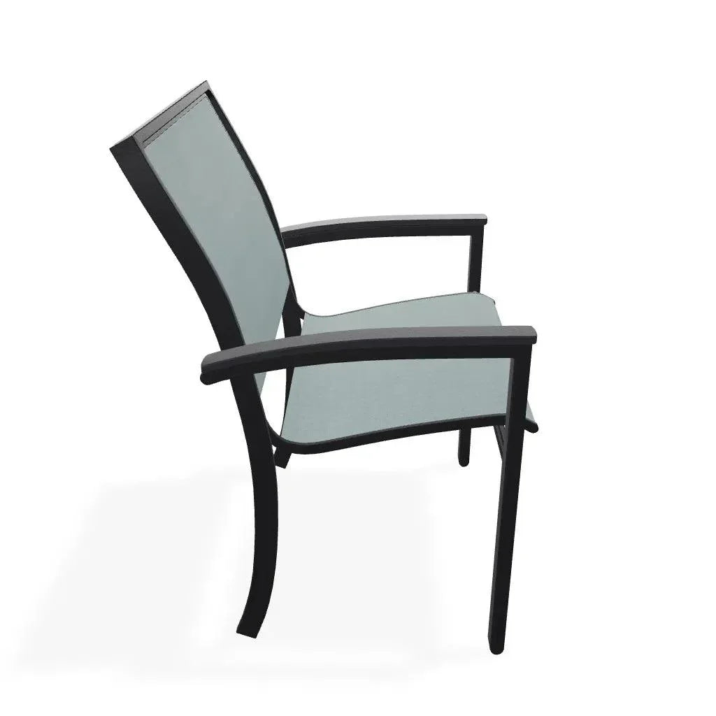 Bazza Dining Height Stacking Cafe Chair MGP Arm Accents-Outdoor Accent Chairs-Telescope-LOOMLAN