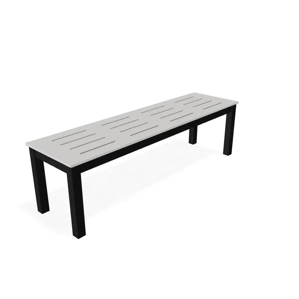 Bazza Durable Aluminum d Flat Armless Bench - LOOMLAN - Telescope - Outdoor Benches