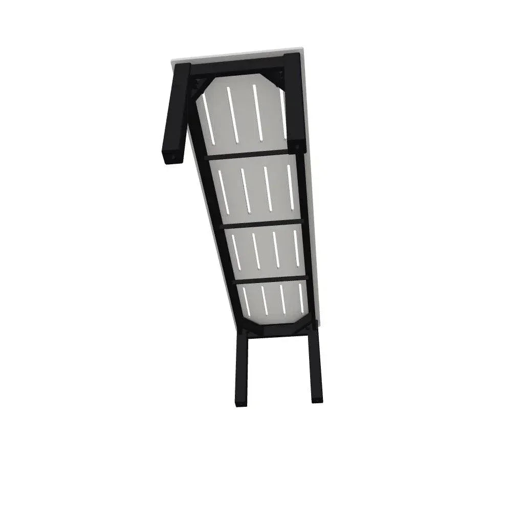 Bazza Durable Aluminum d Flat Armless Bench - LOOMLAN - Telescope - Outdoor Benches