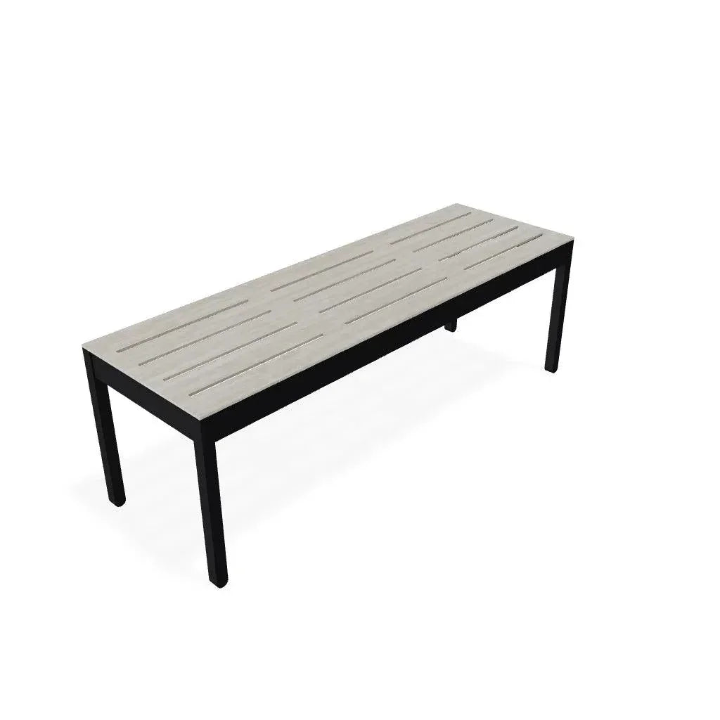 Bazza Durable Aluminum d Flat Armless Bench - LOOMLAN - Telescope - Outdoor Benches