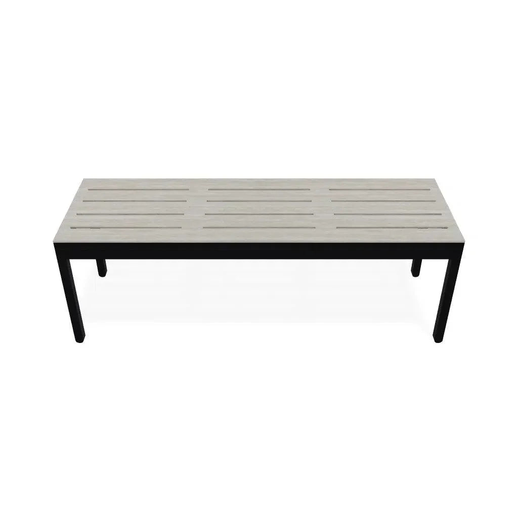 Bazza Durable Aluminum d Flat Armless Bench - LOOMLAN - Telescope - Outdoor Benches