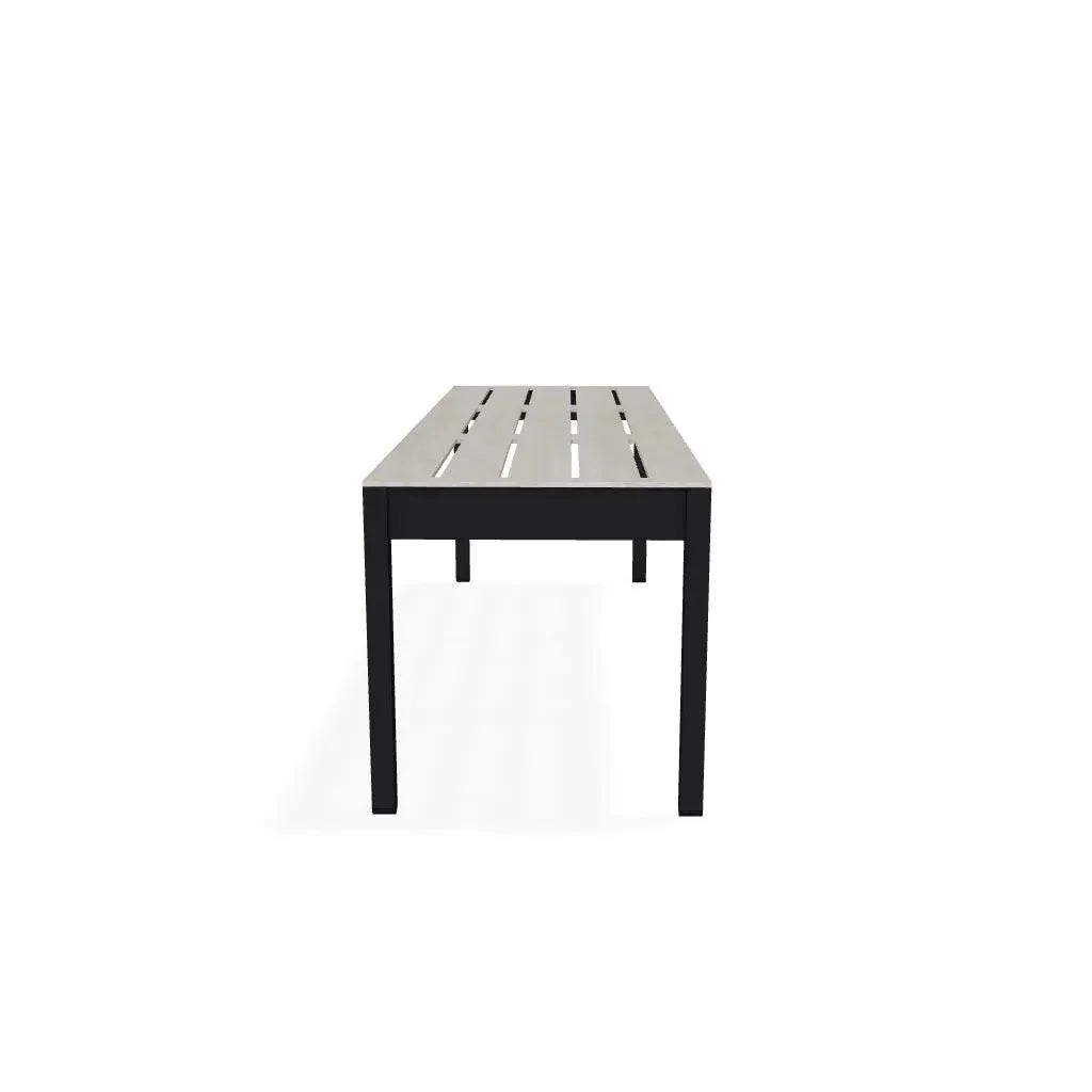 Bazza Durable Aluminum d Flat Armless Bench - LOOMLAN - Telescope - Outdoor Benches