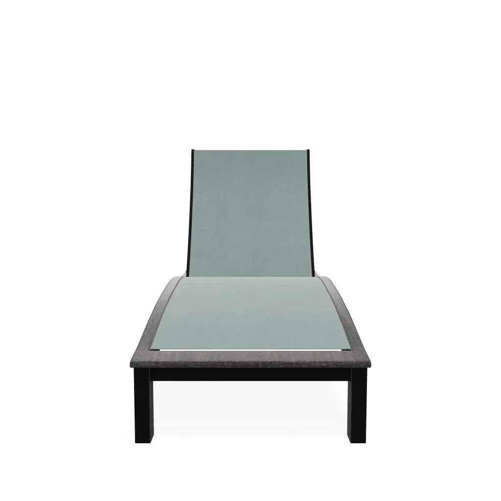 Bazza Lounge Chaise with Polymer Accent - LOOMLAN - Telescope - Outdoor Chaises