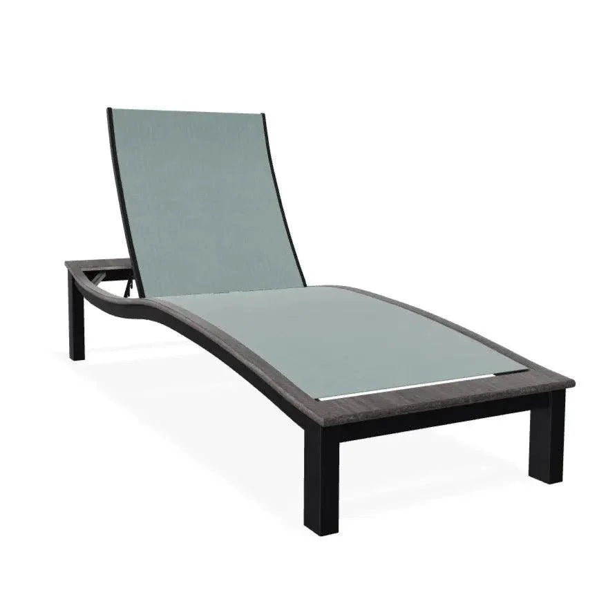 Bazza Lounge Chaise with Polymer Accent - LOOMLAN - Telescope - Outdoor Chaises