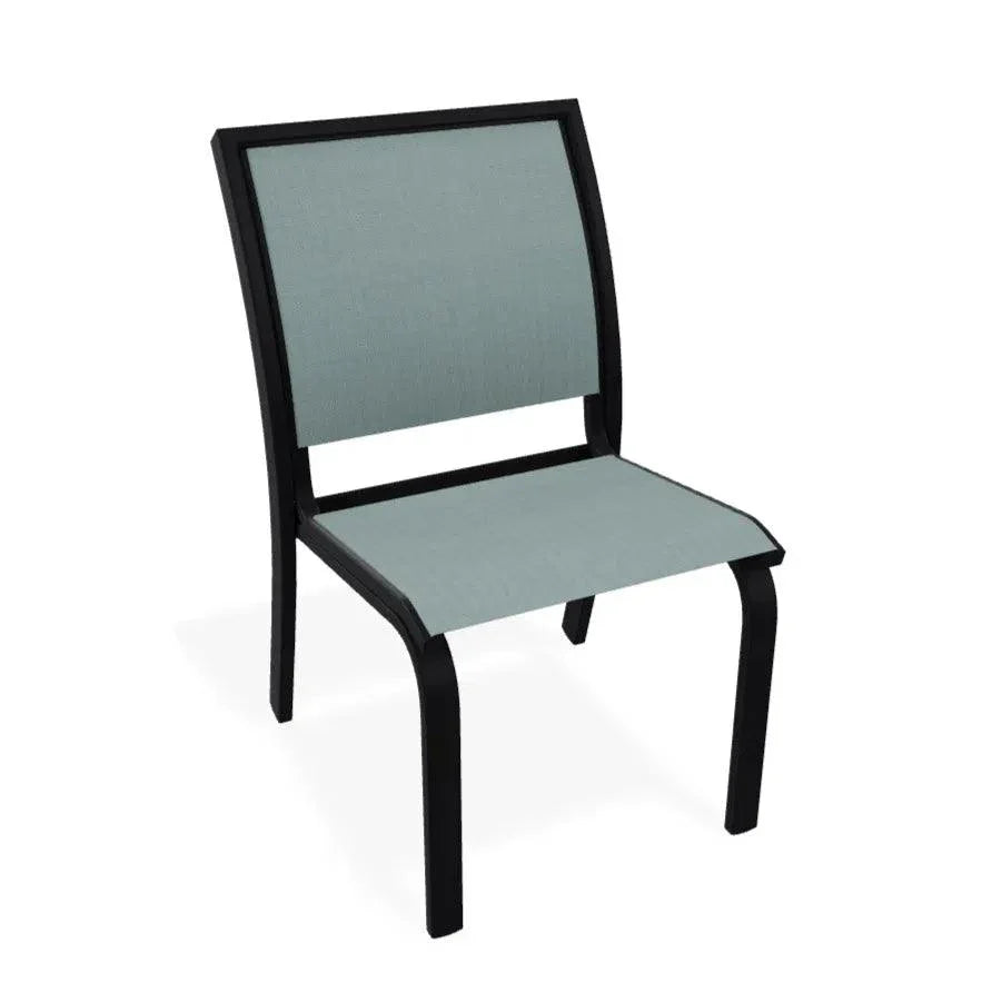 Bazza Marine Grade Polymer Sling Stacking Cafe Chair - LOOMLAN - Telescope - Outdoor Accent Chairs