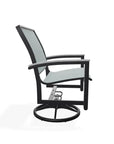 Bazza Sling Swivel Rocker Polymer Arm Accents - LOOMLAN - Telescope - Outdoor Accent Chairs