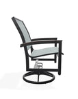 Bazza Sling Swivel Rocker Polymer Arm Accents - LOOMLAN - Telescope - Outdoor Accent Chairs