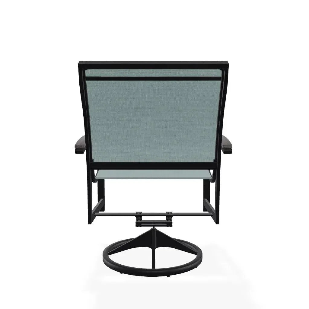 Bazza Sling Swivel Rocker Polymer Arm Accents - LOOMLAN - Telescope - Outdoor Accent Chairs