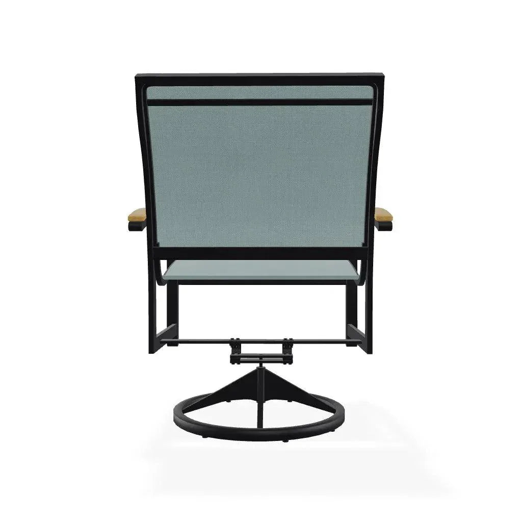 Bazza Sling Swivel Rocker Polymer Arm Accents - LOOMLAN - Telescope - Outdoor Accent Chairs