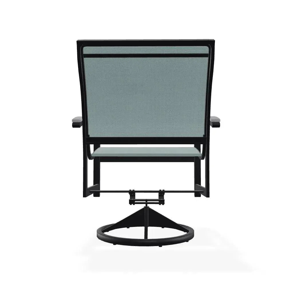 Bazza Sling Swivel Rocker Polymer Arm Accents - LOOMLAN - Telescope - Outdoor Accent Chairs