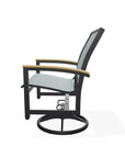 Bazza Sling Swivel Rocker Polymer Arm Accents - LOOMLAN - Telescope - Outdoor Accent Chairs