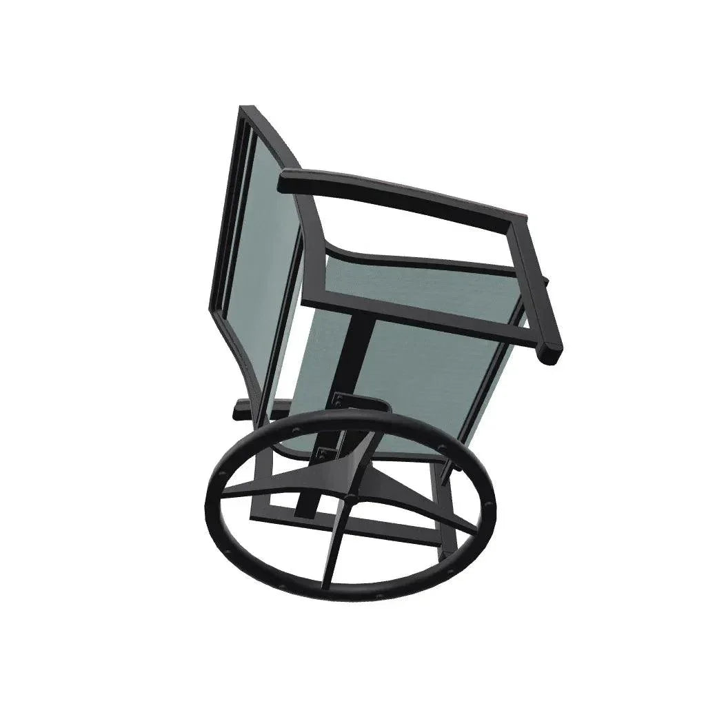 Bazza Sling Swivel Rocker Polymer Arm Accents - LOOMLAN - Telescope - Outdoor Accent Chairs