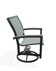 Bazza Sling Swivel Rocker Polymer Arm Accents - LOOMLAN - Telescope - Outdoor Accent Chairs