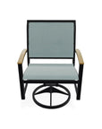 Bazza Sling Swivel Rocker Polymer Arm Accents - LOOMLAN - Telescope - Outdoor Accent Chairs