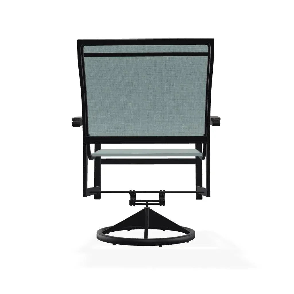 Bazza Sling Swivel Rocker Polymer Arm Accents - LOOMLAN - Telescope - Outdoor Accent Chairs