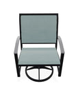Bazza Sling Swivel Rocker Polymer Arm Accents - LOOMLAN - Telescope - Outdoor Accent Chairs