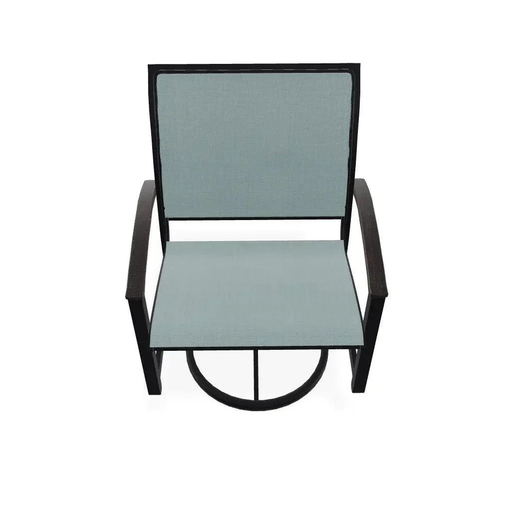 Bazza Sling Swivel Rocker Polymer Arm Accents - LOOMLAN - Telescope - Outdoor Accent Chairs