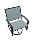 Bazza Sling Swivel Rocker Polymer Arm Accents - LOOMLAN - Telescope - Outdoor Accent Chairs
