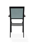 Bazza Stacking Bar Height Polymer Armed Cafe Chair - LOOMLAN - Telescope - Outdoor Bar Stools