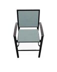 Bazza Stacking Bar Height Polymer Armed Cafe Chair - LOOMLAN - Telescope - Outdoor Bar Stools