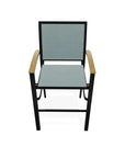 Bazza Stacking Bar Height Polymer Armed Cafe Chair - LOOMLAN - Telescope - Outdoor Bar Stools