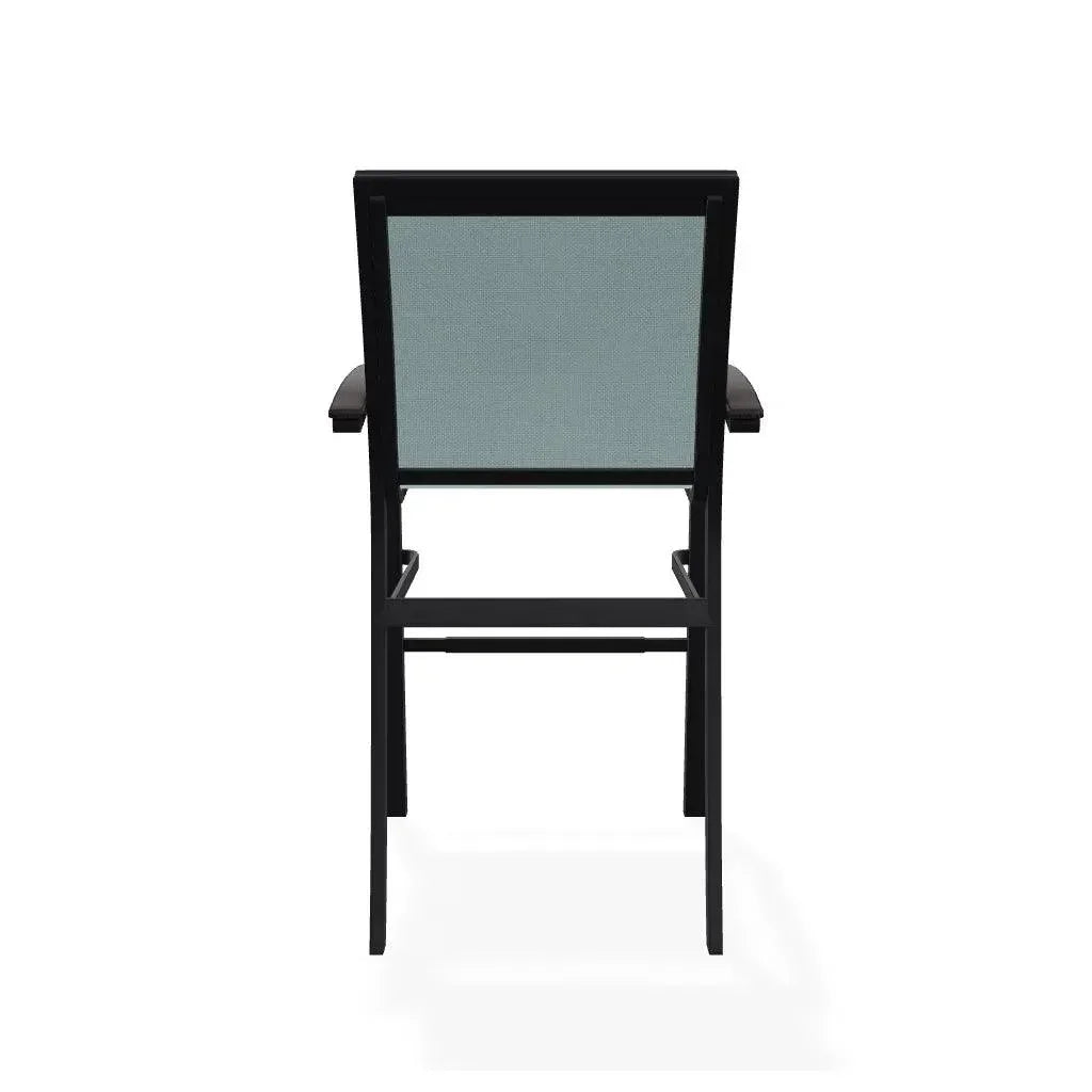 Bazza Stacking Bar Height Polymer Armed Cafe Chair - LOOMLAN - Telescope - Outdoor Bar Stools
