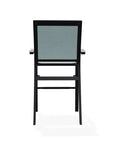 Bazza Stacking Bar Height Polymer Armed Cafe Chair - LOOMLAN - Telescope - Outdoor Bar Stools