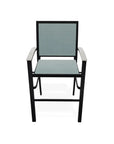 Bazza Stacking Bar Height Polymer Armed Cafe Chair - LOOMLAN - Telescope - Outdoor Bar Stools