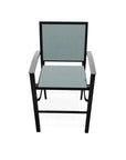 Bazza Stacking Bar Height Polymer Armed Cafe Chair - LOOMLAN - Telescope - Outdoor Bar Stools