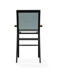 Bazza Stacking Bar Height Polymer Armed Cafe Chair - LOOMLAN - Telescope - Outdoor Bar Stools