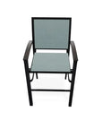 Bazza Stacking Bar Height Polymer Armed Cafe Chair - LOOMLAN - Telescope - Outdoor Bar Stools