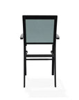 Bazza Stacking Bar Height Polymer Armed Cafe Chair - LOOMLAN - Telescope - Outdoor Bar Stools