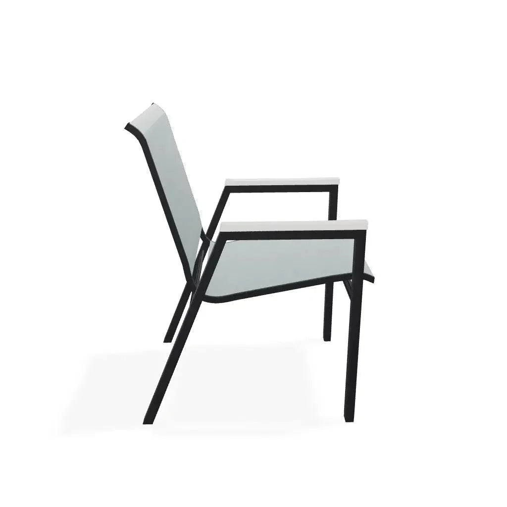 Bazza Stacking Bistro Chair MGP Arm Accents - LOOMLAN - Telescope - Outdoor Accent Chairs