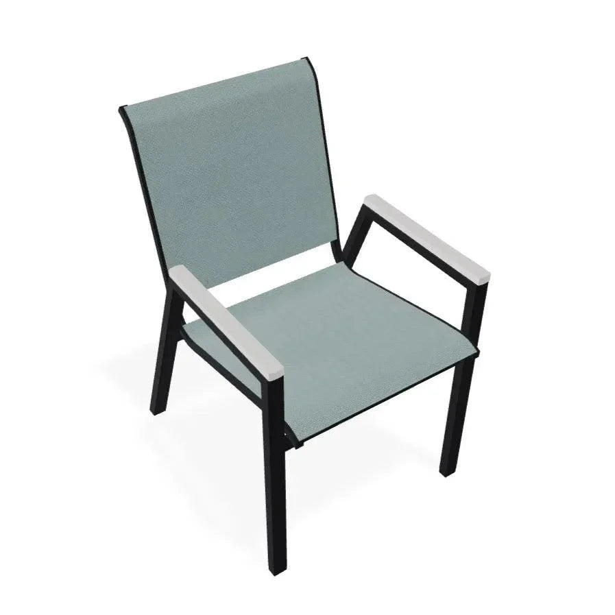 Bazza Stacking Bistro Chair MGP Arm Accents - LOOMLAN - Telescope - Outdoor Accent Chairs