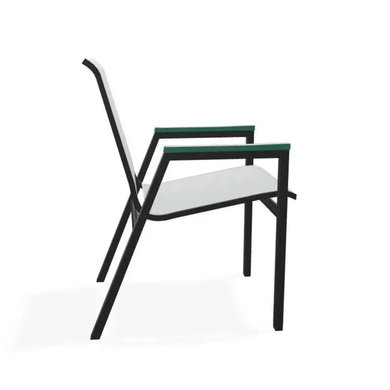 Bazza Stacking Bistro Chair MGP Arm Accents - LOOMLAN - Telescope - Outdoor Accent Chairs