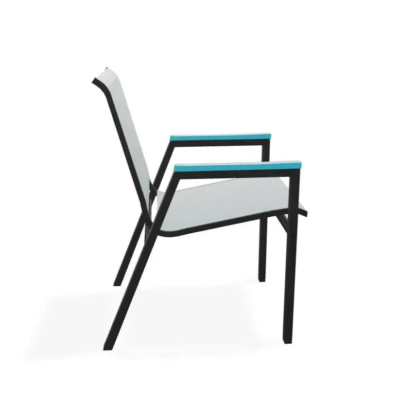 Bazza Stacking Bistro Chair MGP Arm Accents - LOOMLAN - Telescope - Outdoor Accent Chairs
