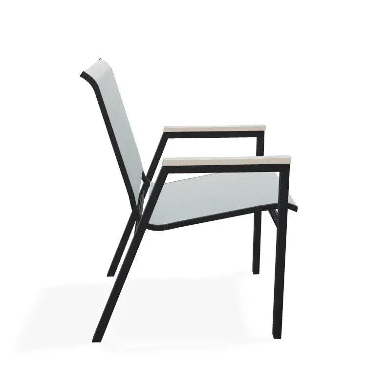 Bazza Stacking Bistro Chair MGP Arm Accents - LOOMLAN - Telescope - Outdoor Accent Chairs