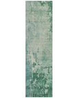 LOOMLAN Rugs Bellatrix Green Washable Indoor-Outdoor Rug